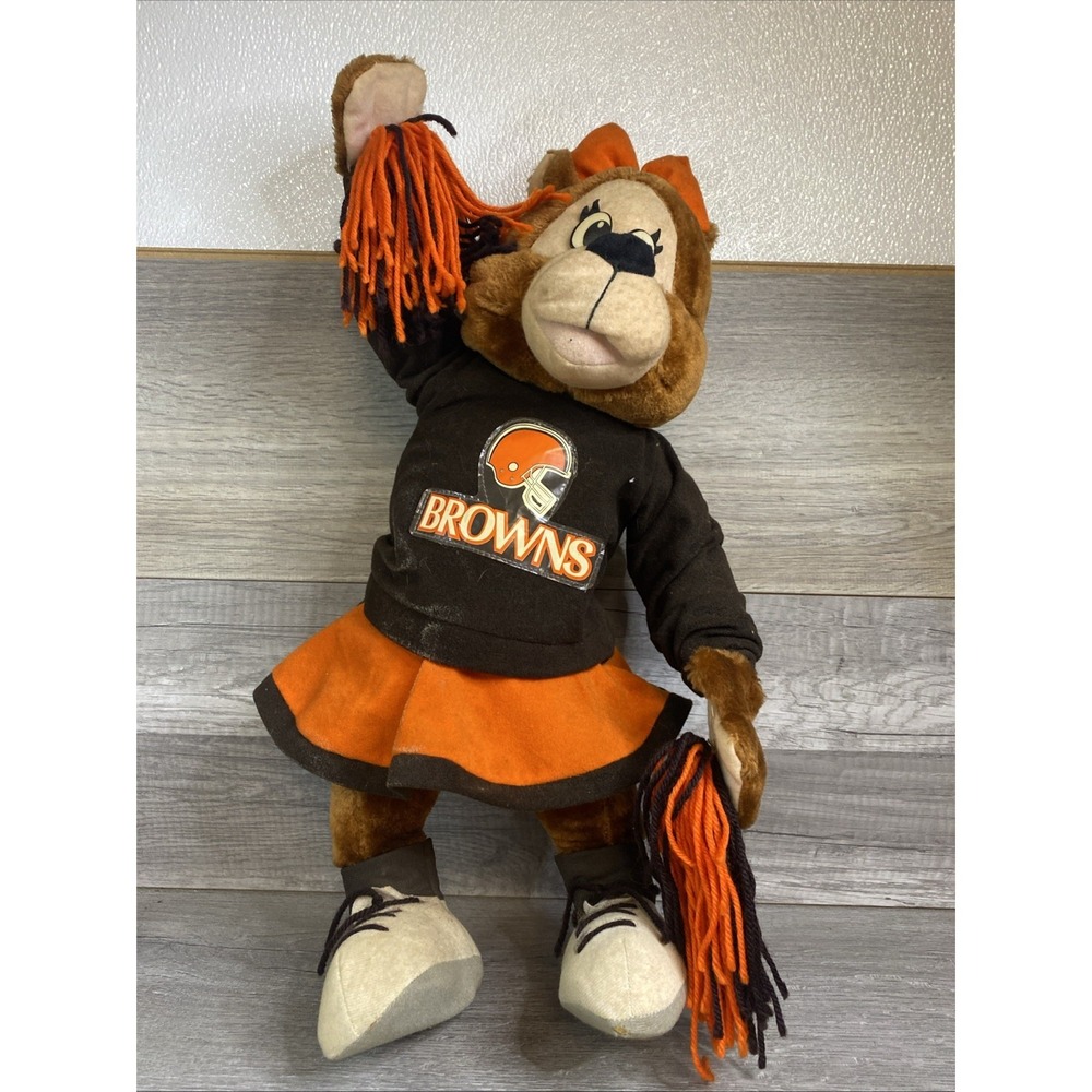 NFL CLEVELAND‎ BROWNS Female Girl Cheerleader Plush Teddy Bear
